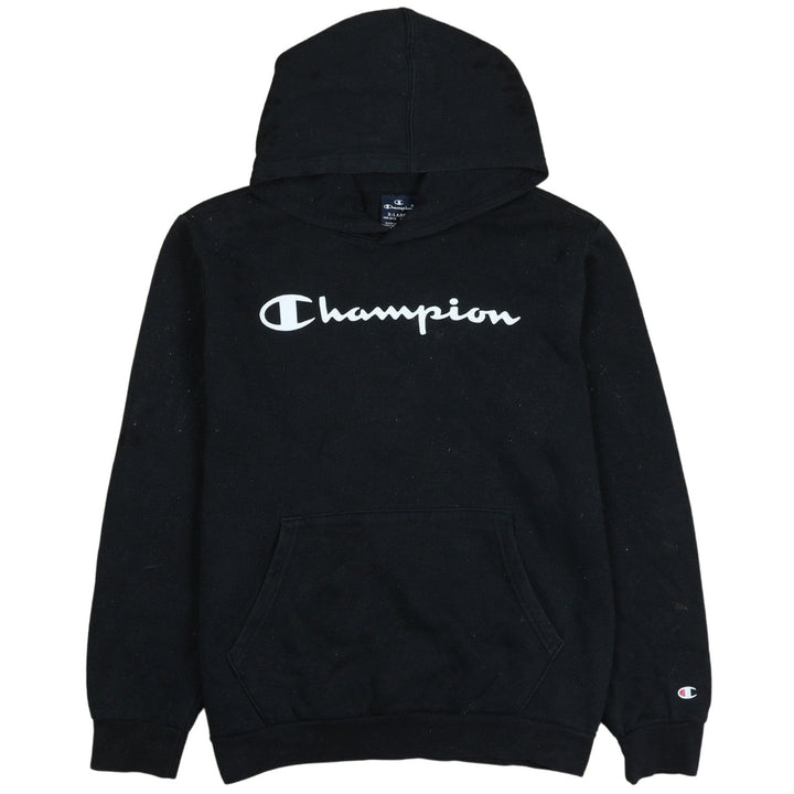 Champion Boys Black Pullover Hoodie 13-14 Years Regular Fit Fleece