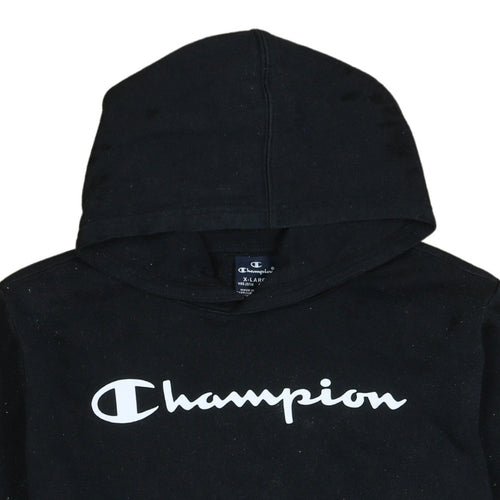 Champion Boys Black Pullover Hoodie 13-14 Years Regular Fit Fleece