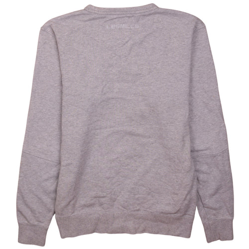 Reebok Men's Grey Graphic Print Crew Neck Sweatshirt XS
