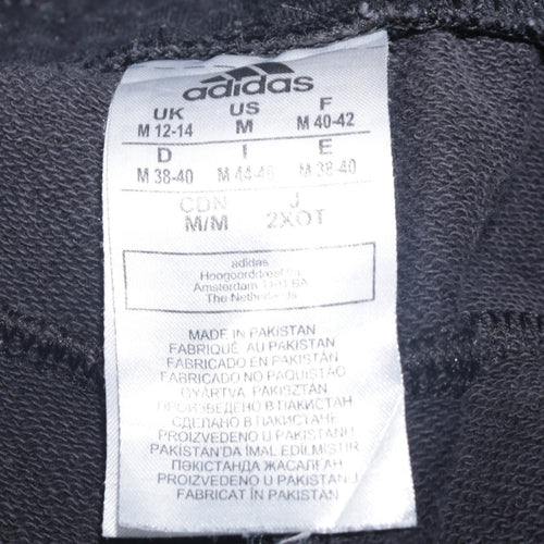 Adidas Womens Black 12-14 Jogger Sweatpants with Stripes