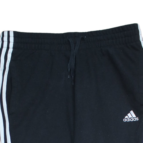 Adidas Womens Black 12-14 Jogger Sweatpants with Stripes