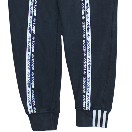 Adidas Womens Black Jogger Sweatpants Size 8 Drawstring Tapered Leg