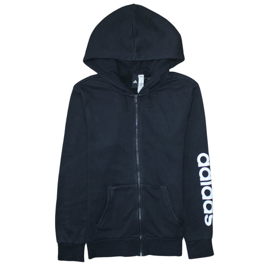 Adidas Mens Black Full Zip Hoodie Size M Sportswear Sweatshirt