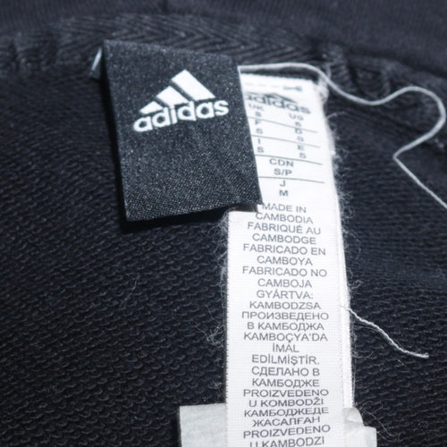 Adidas Mens Black Full Zip Hoodie Size M Sportswear Sweatshirt