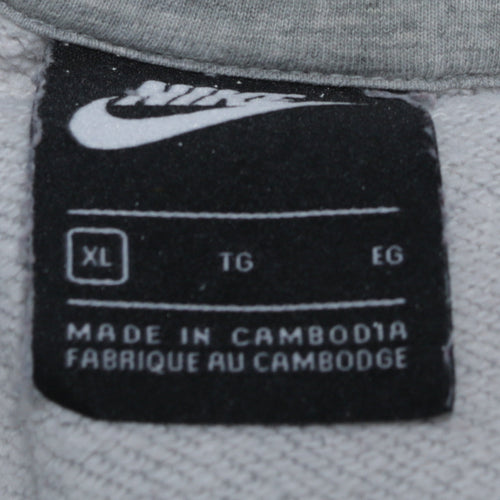 Nike Men's Grey XL Pullover Hoodie Fleece Sweatshirt