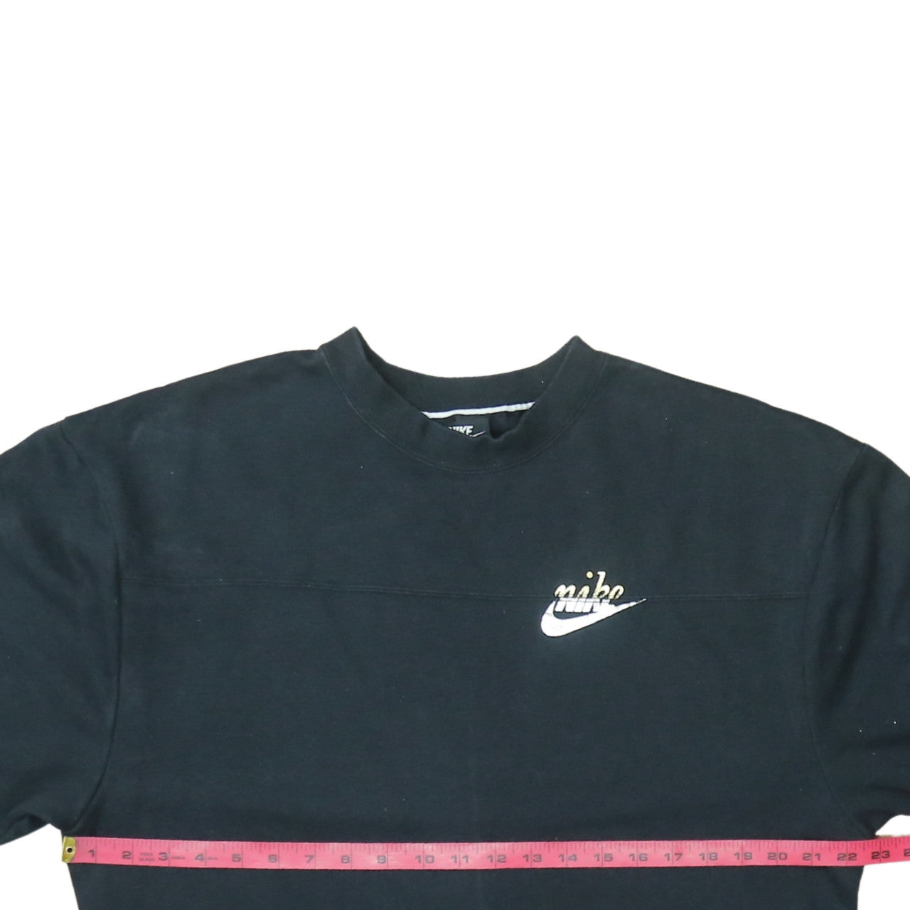 Nike Womens Black S Pullover Sweatshirt Logo Cotton Blend