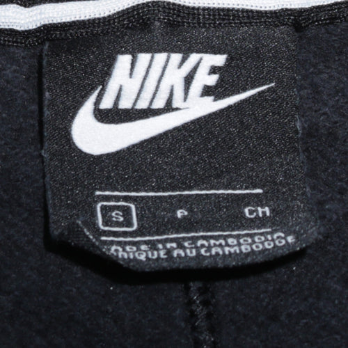 Nike Womens Black S Pullover Sweatshirt Logo Cotton Blend