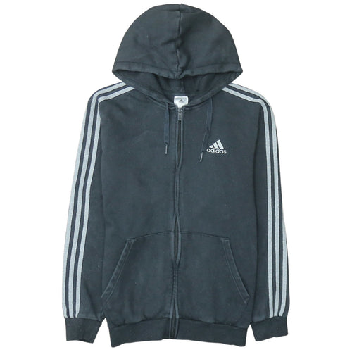 Adidas Men's Black Full Zip Hoodie Size M Sports Fleece