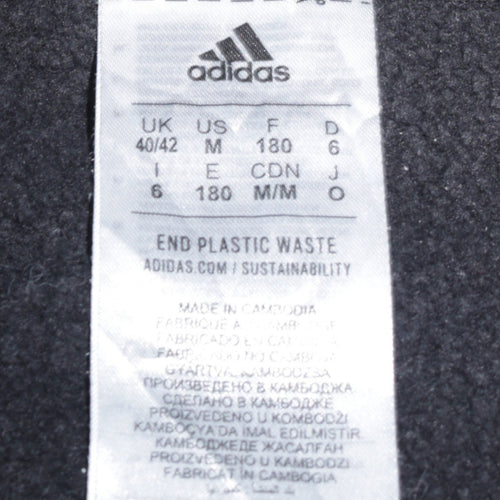 Adidas Men's Black Full Zip Hoodie Size M Sports Fleece