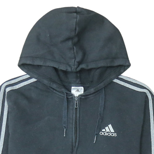 Adidas Men's Black Full Zip Hoodie Size M Sports Fleece