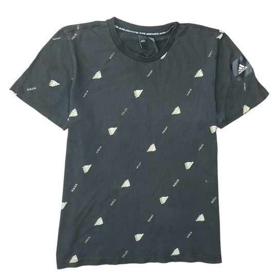 Adidas Men's Black Logo Graphic Print Cotton T-Shirt Size L