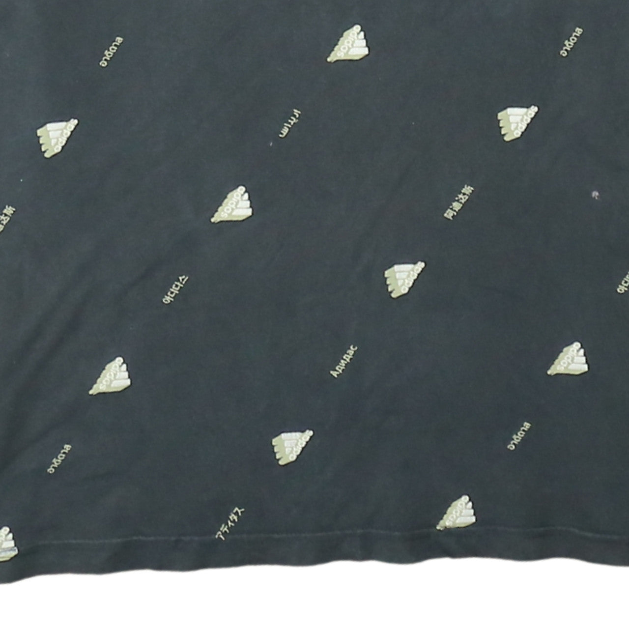 Adidas Men's Black Logo Graphic Print Cotton T-Shirt Size L