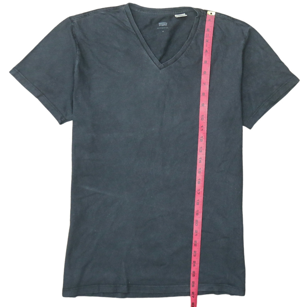 Levi's Men's Black V-Neck Regular Fit Cotton T-Shirt Size M