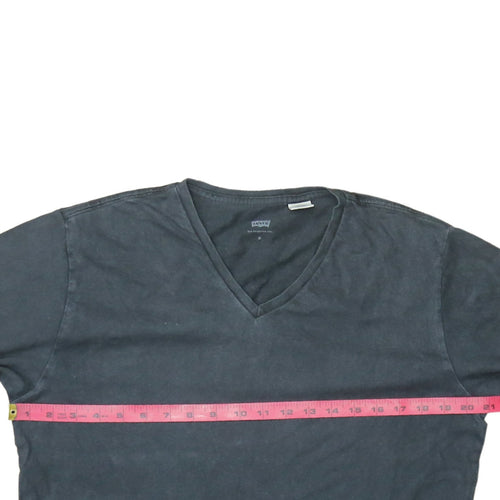 Levi's Men's Black V-Neck Regular Fit Cotton T-Shirt Size M