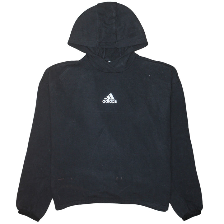 Adidas Womens Black Pullover Hoodie Size M 12-14 Cotton Blend