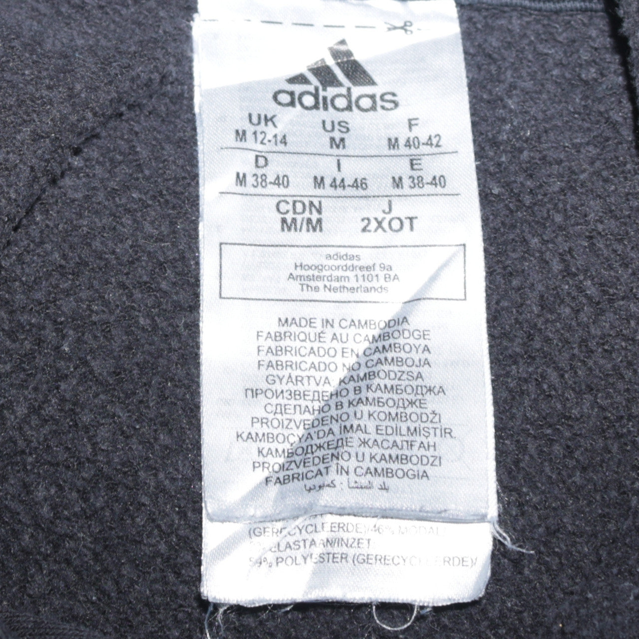 Adidas Womens Black Pullover Hoodie Size M 12-14 Cotton Blend