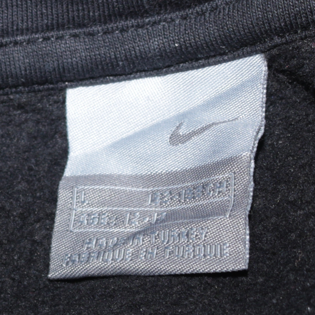 Nike Boys Black Pullover Hoodie Sweatshirt Size L Fleece Lined Casual