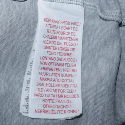Nike Boys Grey XL Full Zip Hoodie with Logo and Pockets