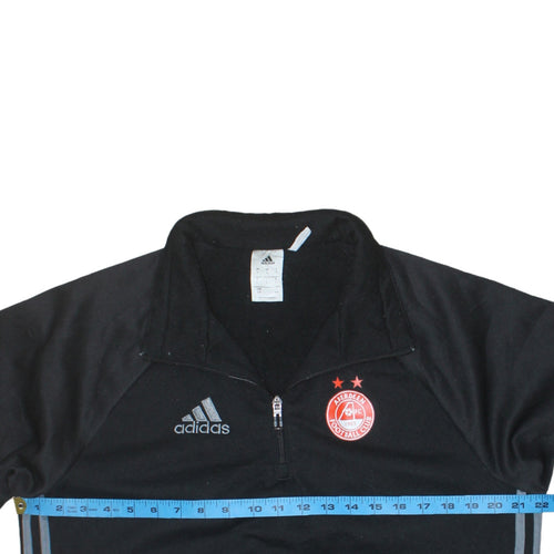 Adidas Men’s Black 1/4 Zip Aberdeen FC Sweatshirt Size L