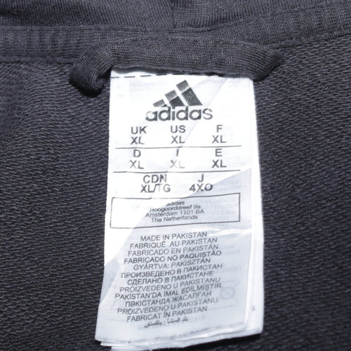 Adidas Men's Black XL Full Zip Hoodie Sportswear Jacket