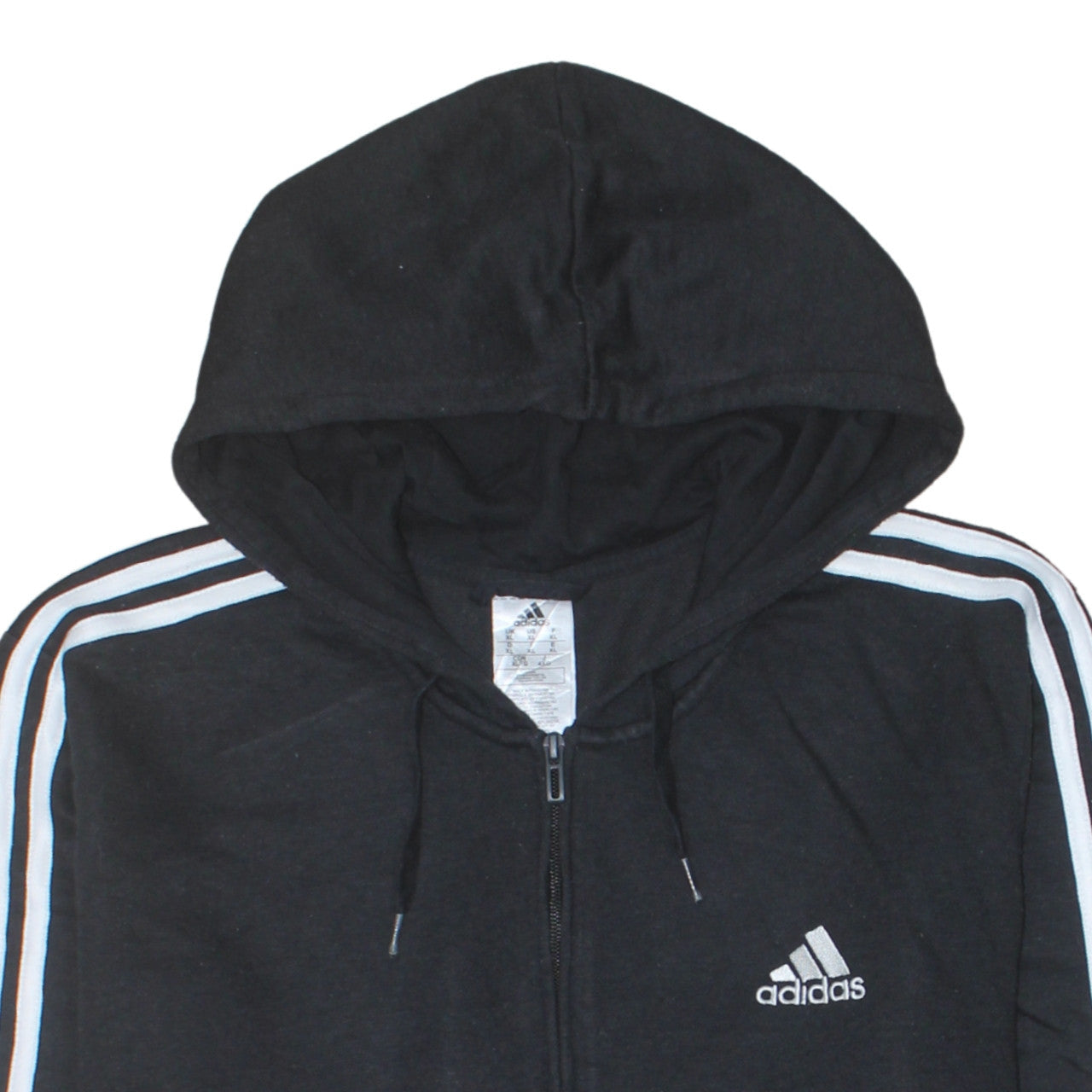 Adidas Men's Black XL Full Zip Hoodie Sportswear Jacket