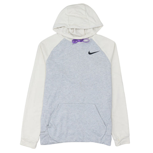 Nike Men's Grey Dri-FIT Pullover Hoodie M Regular Fit Sportswear