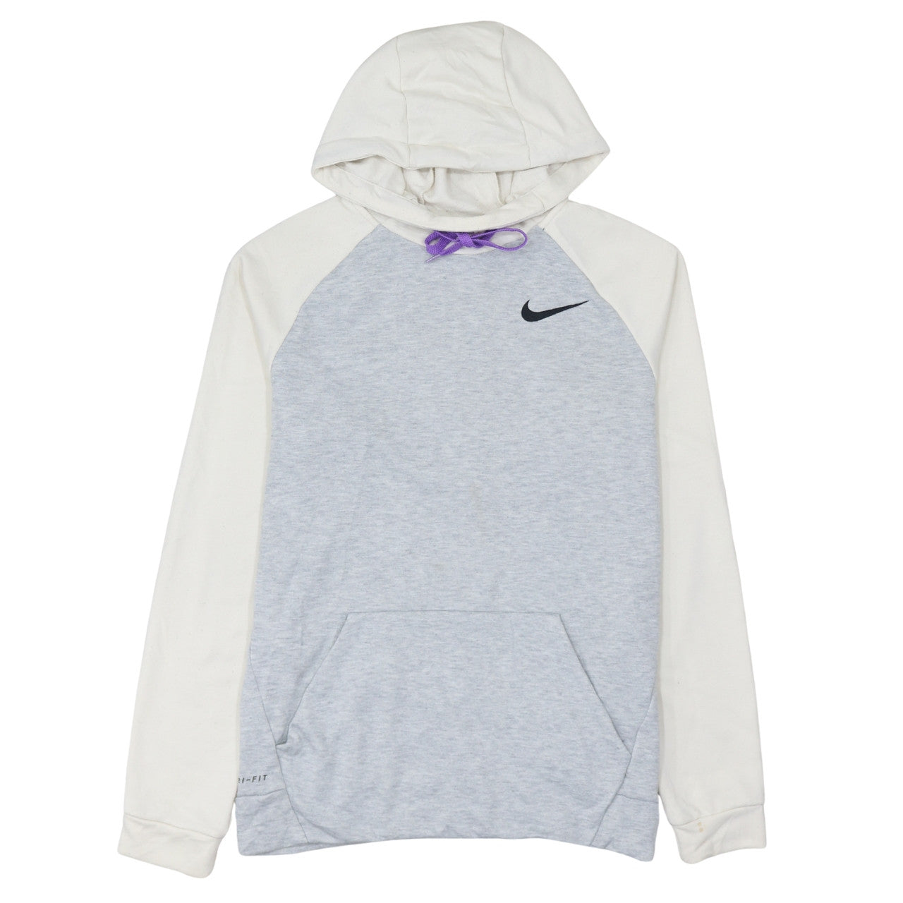 Nike Men's Grey Dri-FIT Pullover Hoodie M Regular Fit Sportswear