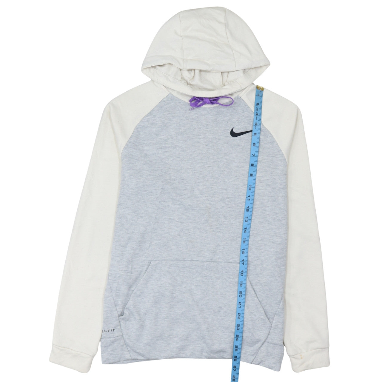 Nike Men's Grey Dri-FIT Pullover Hoodie M Regular Fit Sportswear