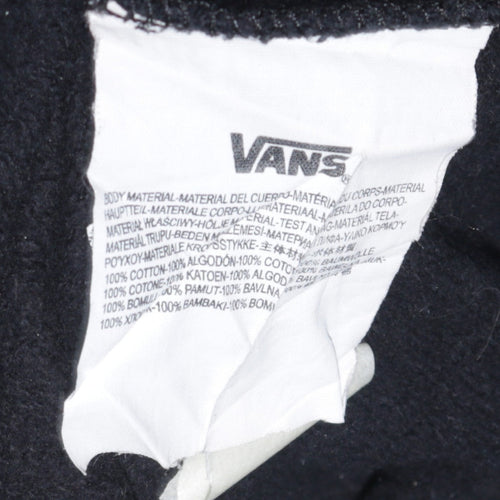 Vans Men’s Black Tropical Flamingo Print Cotton Crew Neck Sweatshirt L