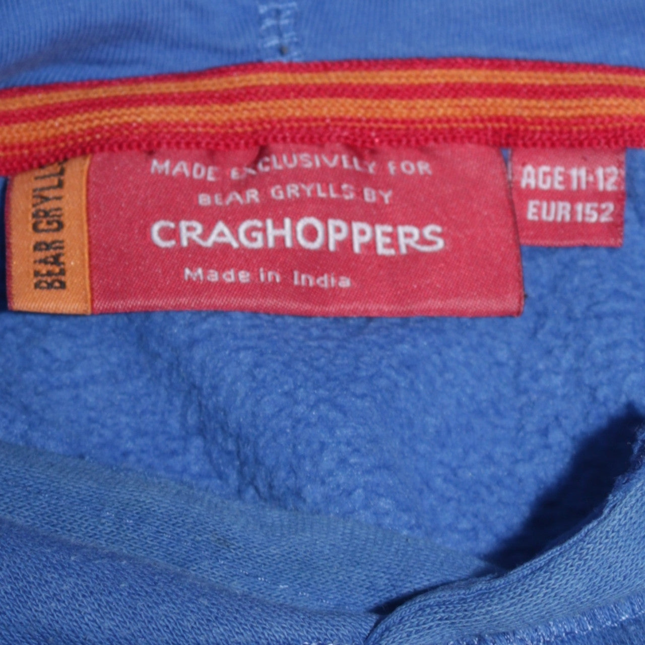 Craghoppers Bear Grylls Boys Blue Pullover Hoodie Age 11-12 Years