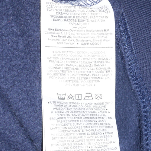 Nike Men Blue XS Crew Neck Pullover Sweatshirt