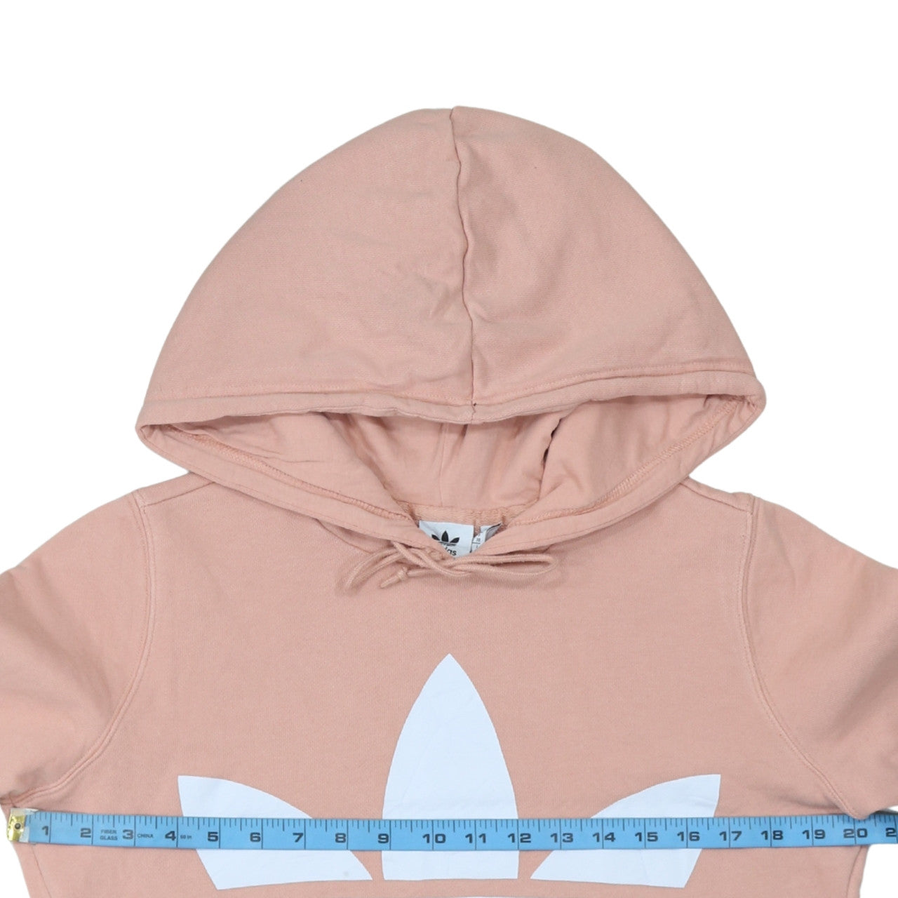 Adidas Womens Pink Hoodie Size 10 Pullover Trefoil Logo Cotton