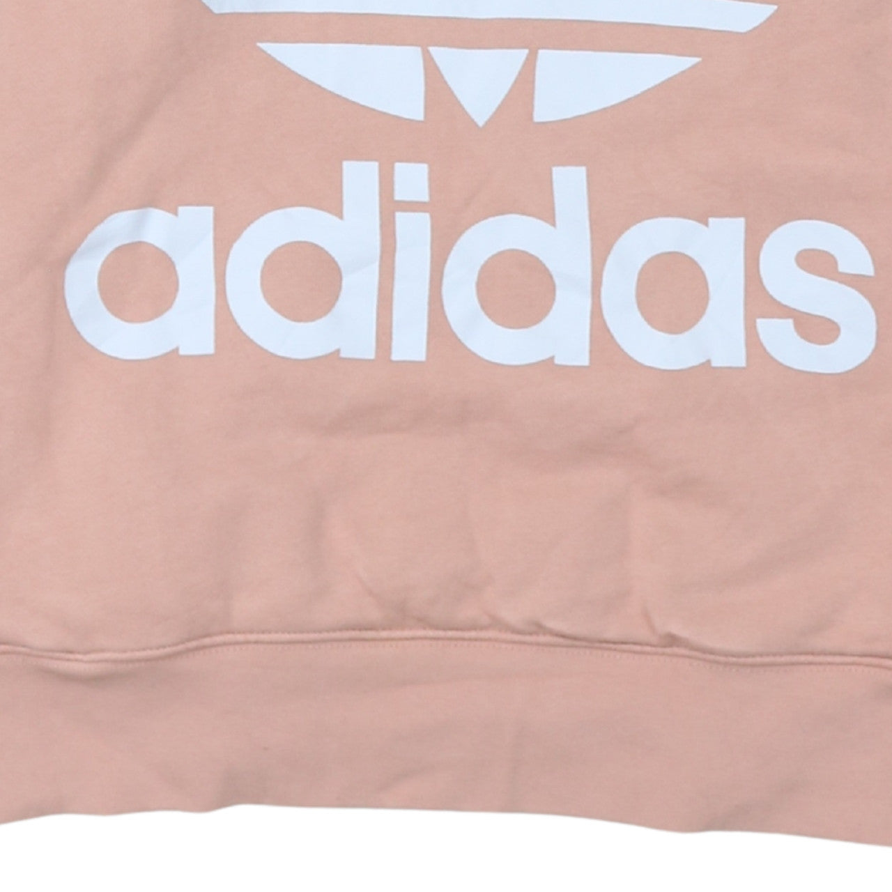 Adidas Womens Pink Hoodie Size 10 Pullover Trefoil Logo Cotton