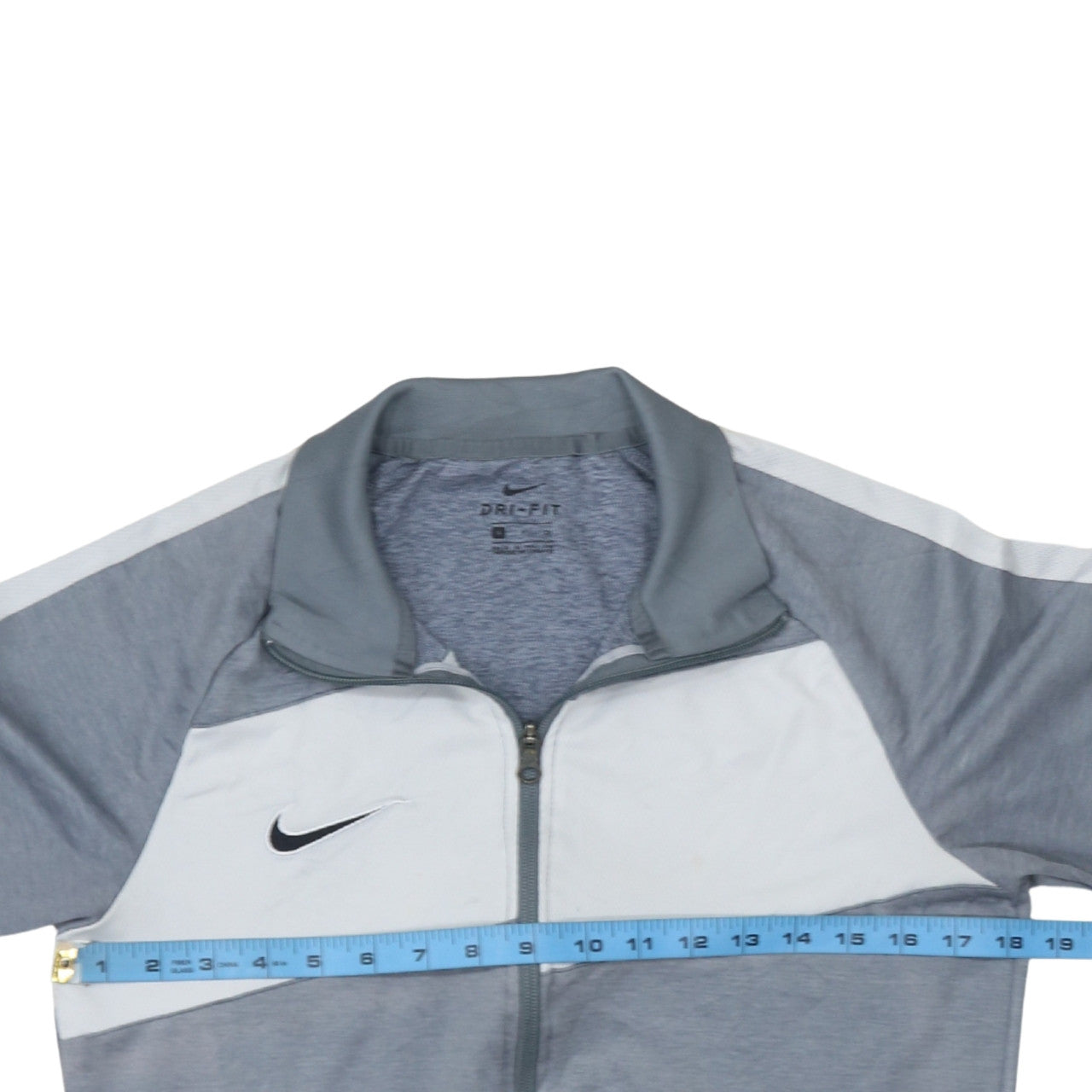 Nike Men's Grey Dri-Fit Track Jacket Size S Full Zip Polyester