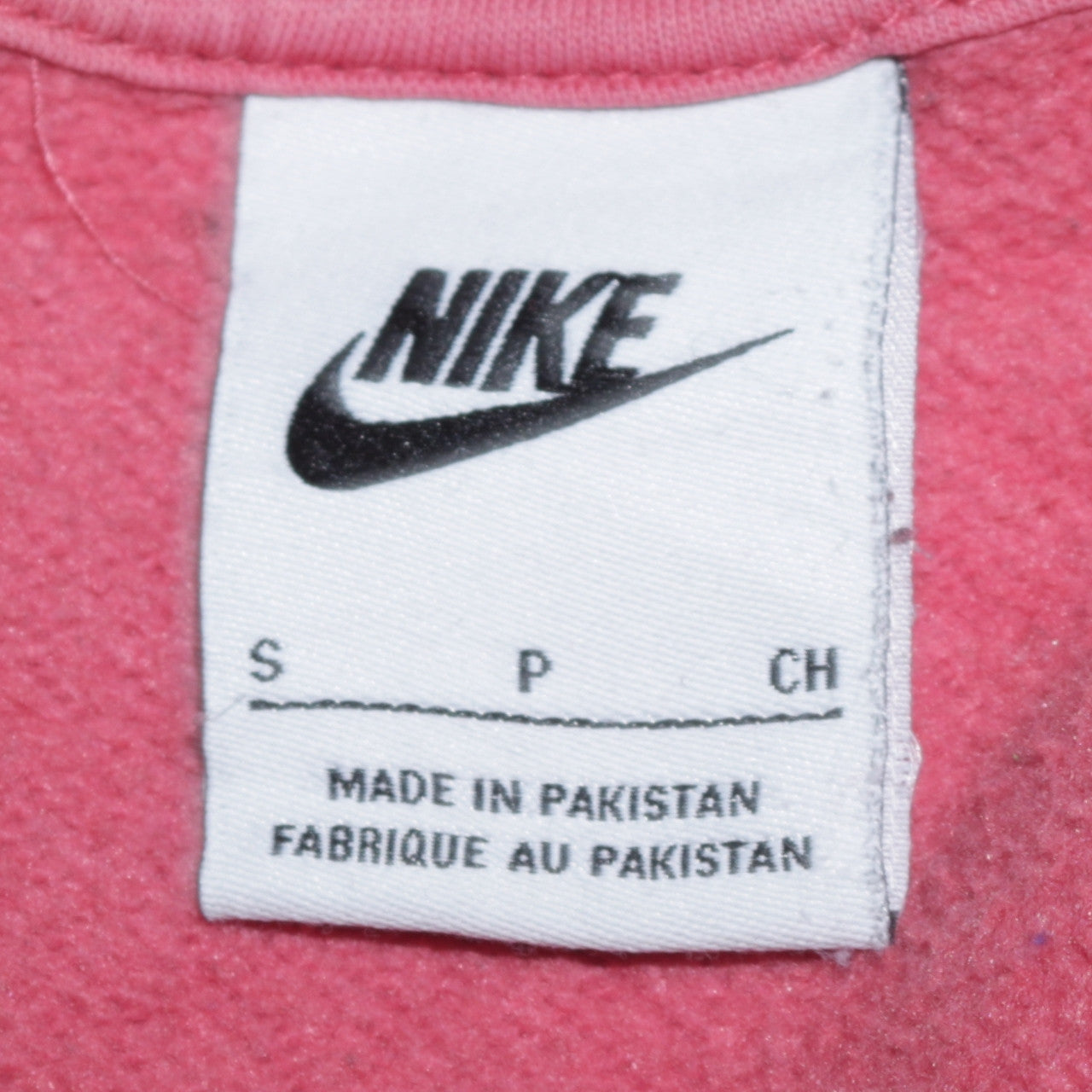 Nike Womens Pink Crew Neck Pullover Sweatshirt Small Cotton Blend