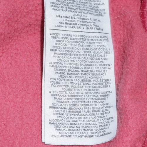 Nike Womens Pink Crew Neck Pullover Sweatshirt Small Cotton Blend