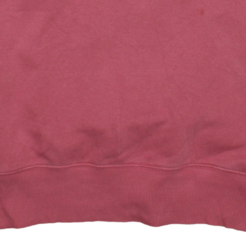 Nike Womens Pink Crew Neck Pullover Sweatshirt Small Cotton Blend