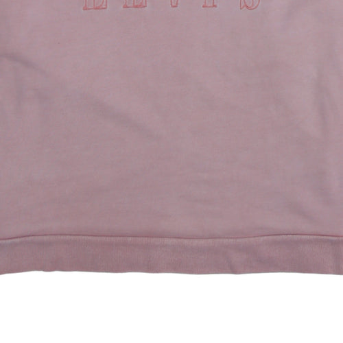 Levi's Women's Pink Crew Neck Pullover Sweatshirt Medium