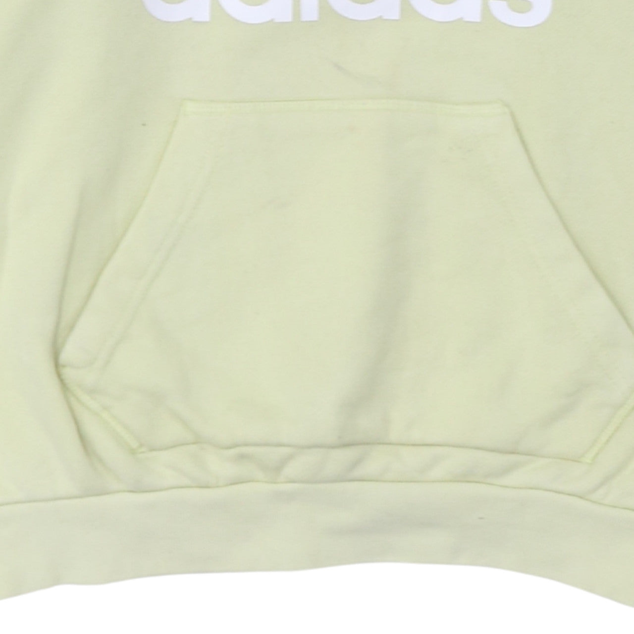 Adidas Womens Yellow Hooded Pullover Sweatshirt Size 10 Regular