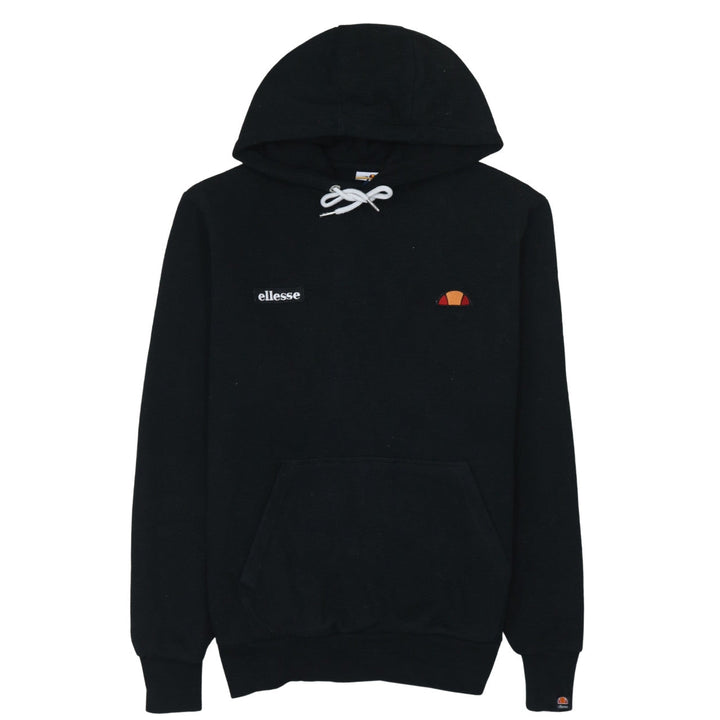 Ellesse Men's Black Pullover Hoodie S Embroidered Logo Fleece