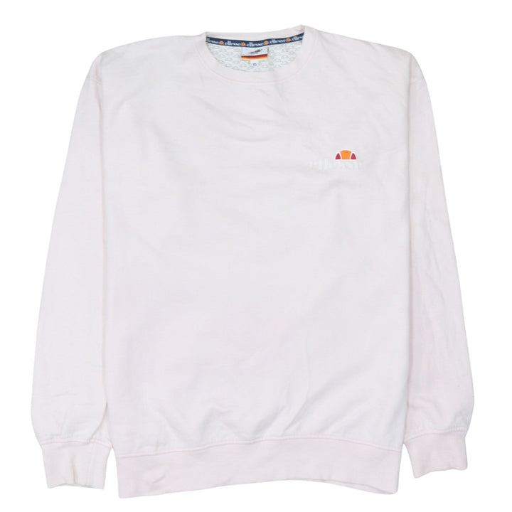 Ellesse Mens White XS Crew Neck Pullover Sweatshirt
