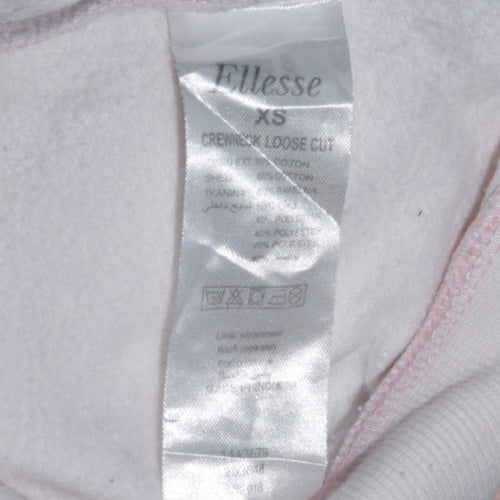 Ellesse Mens White XS Crew Neck Pullover Sweatshirt