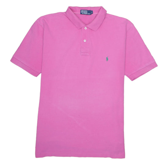 Ralph Lauren Men's Pink Short Sleeve Cotton Polo Shirt Size L