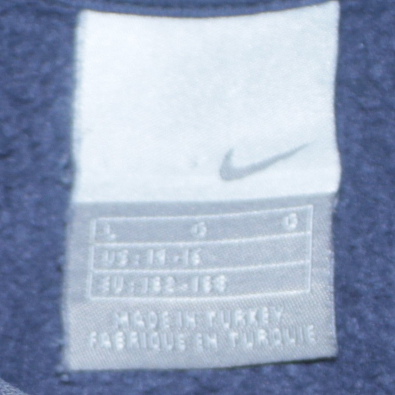 Nike Boys Blue Pullover Fleece Hoodie L 14-15 Years Regular Fit