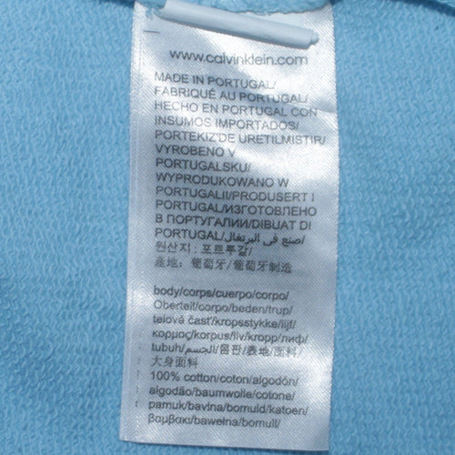 Calvin Klein Jeans Mens Blue Crew Neck Cotton Sweatshirt Size 14