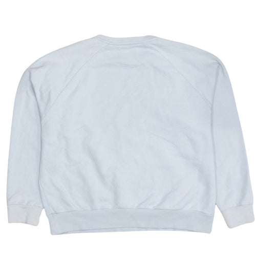 FILA Women Light Blue Crew Neck Sweatshirt Size L Cotton Blend Logo