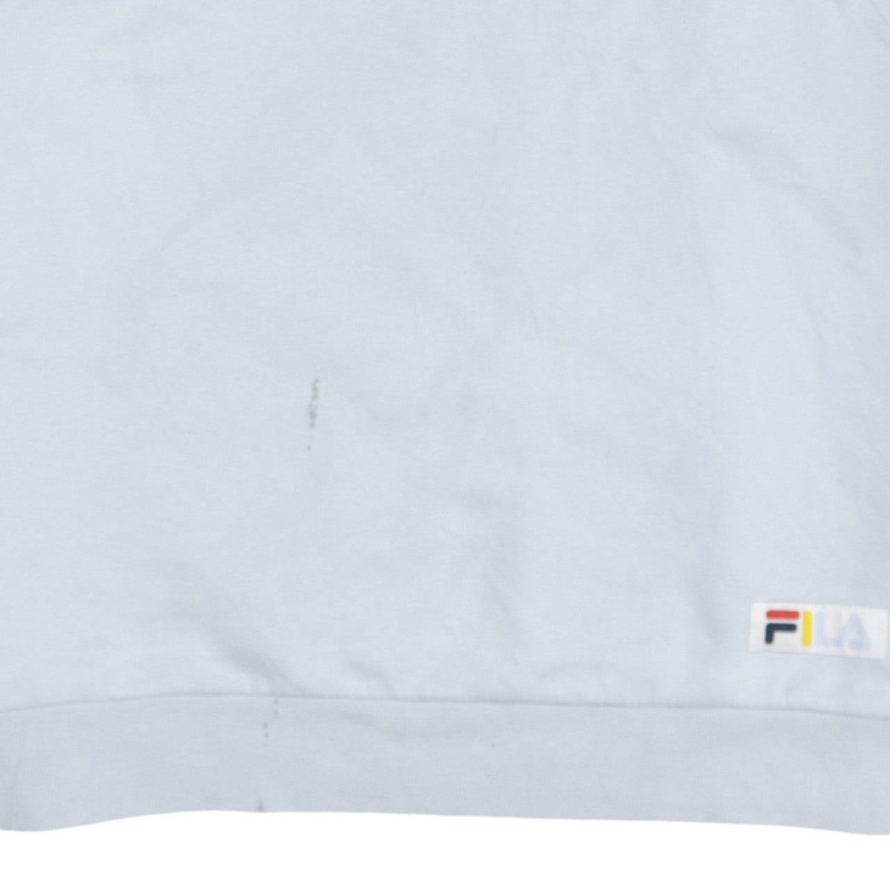 FILA Women Light Blue Crew Neck Sweatshirt Size L Cotton Blend Logo