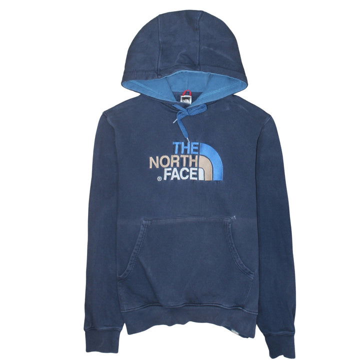 The North Face Men's Blue Pullover Hoodie Medium Graphic Outdoor Sweatshirt