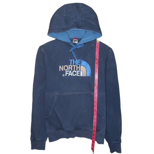 The North Face Men's Blue Pullover Hoodie Medium Graphic Outdoor Sweatshirt