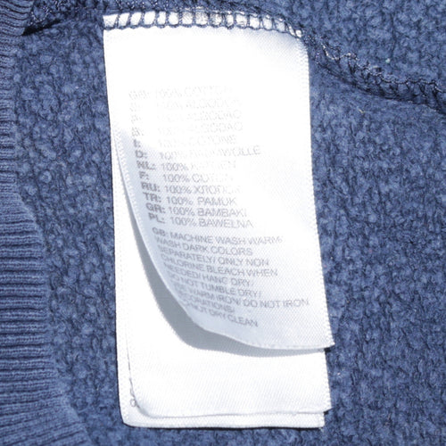 The North Face Men's Blue Pullover Hoodie Medium Graphic Outdoor Sweatshirt
